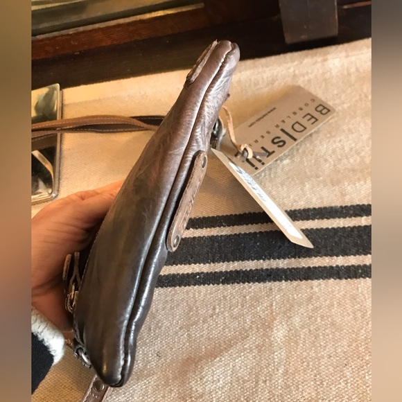 NWT Bed Stu Leather Viana Crossbody Belt Bag Wristlet Tonic Breeze MSRP $180 - Picture 8 of 16